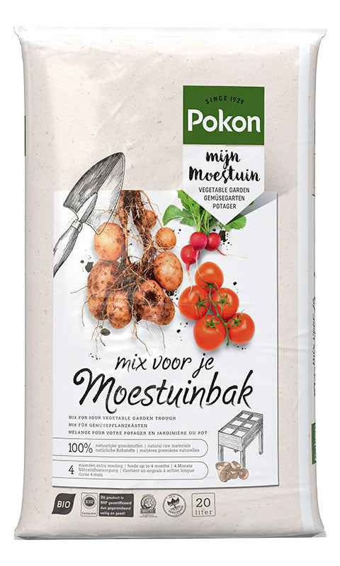 Potgrond mix voor moestuinbak - Biologisch 20 liter - Pokon -  - Bakker