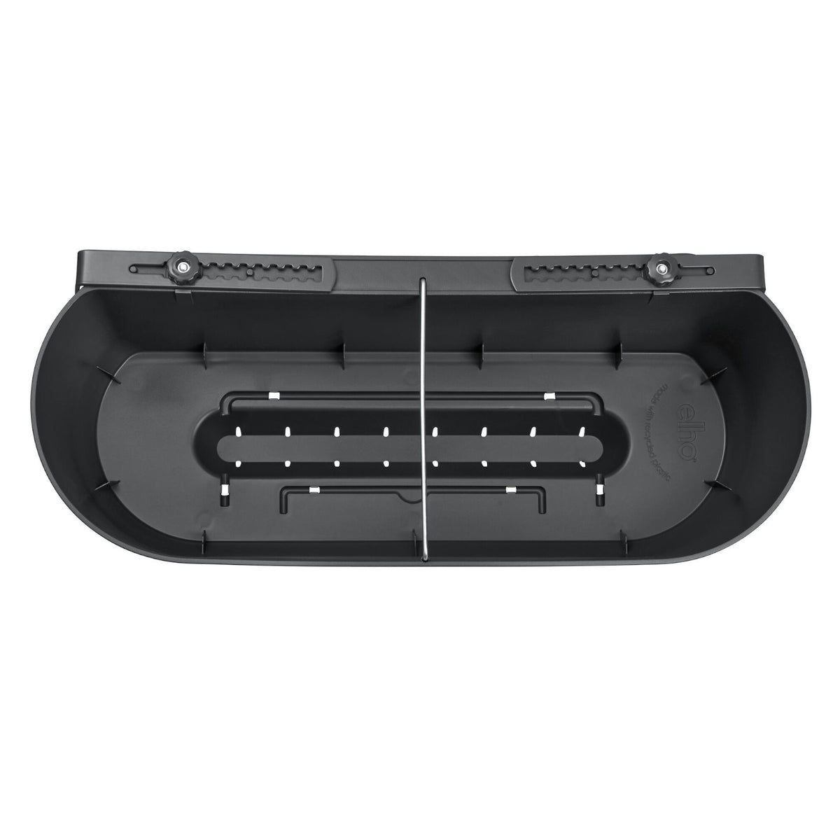 - Elho balconette Greenville easy balcony living black - Bloem- en plantenbakken