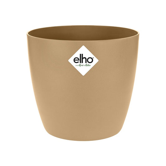 Elho Bloempot Brussels rond - koekjesbruin - Bakker