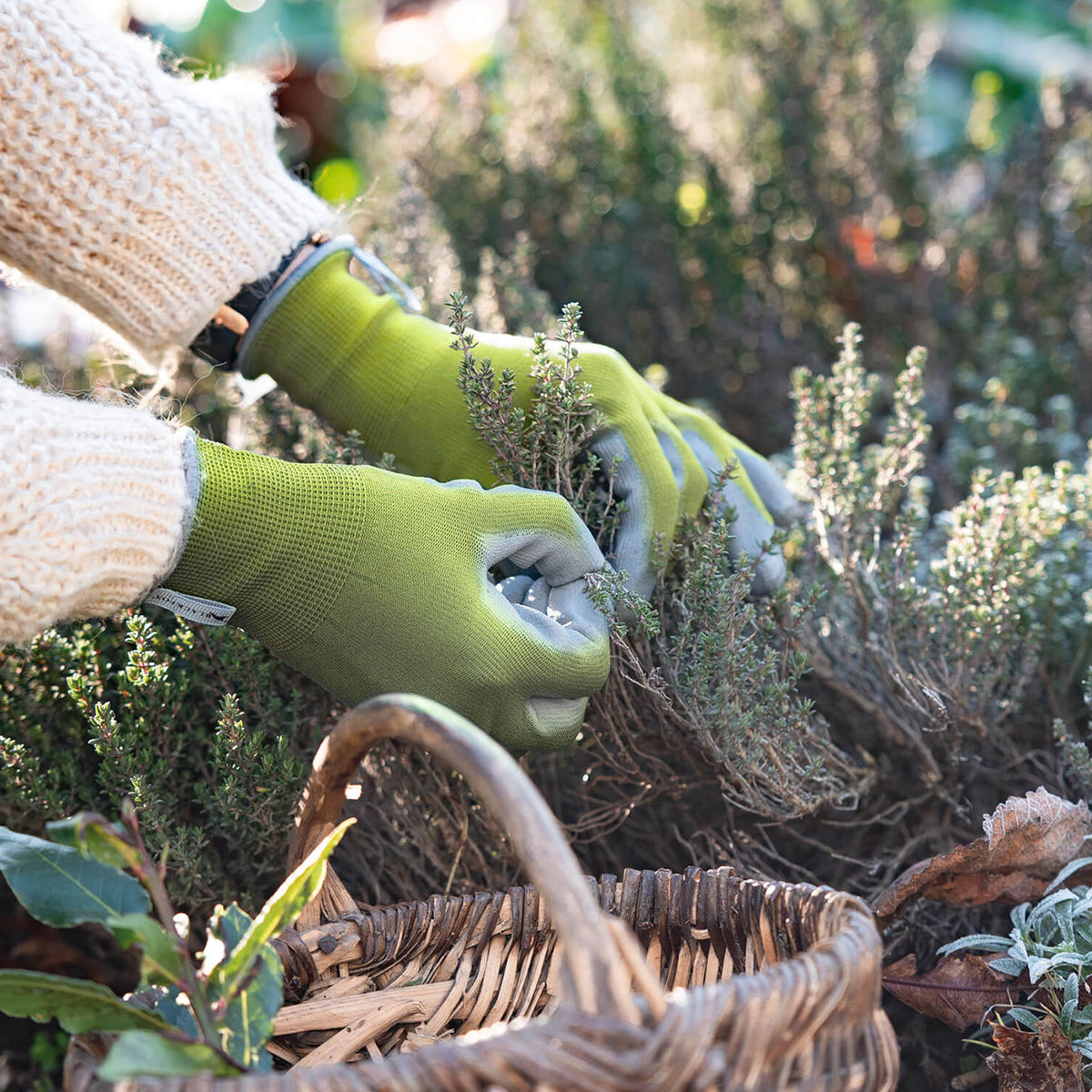 - Kleuren anijsgroene tuinhandschoen - Onderhoud en Materiaal