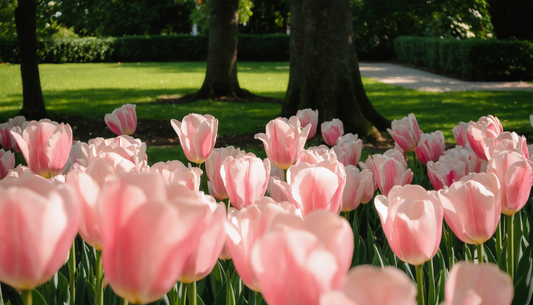 Creëer moeiteloos een kleurrijke tulpenborder.