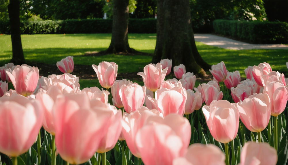 Creëer moeiteloos een kleurrijke tulpenborder.