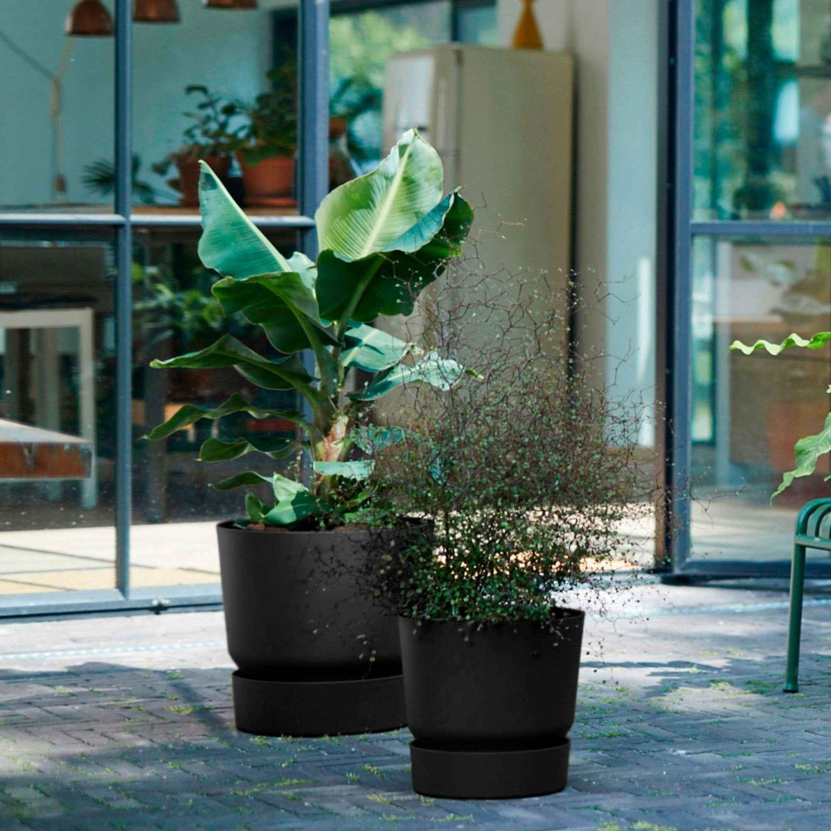 Bloempot Elho greenville zwart -  - Bakker