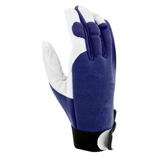 Marineblauwe tuinleren Jardy handschoen