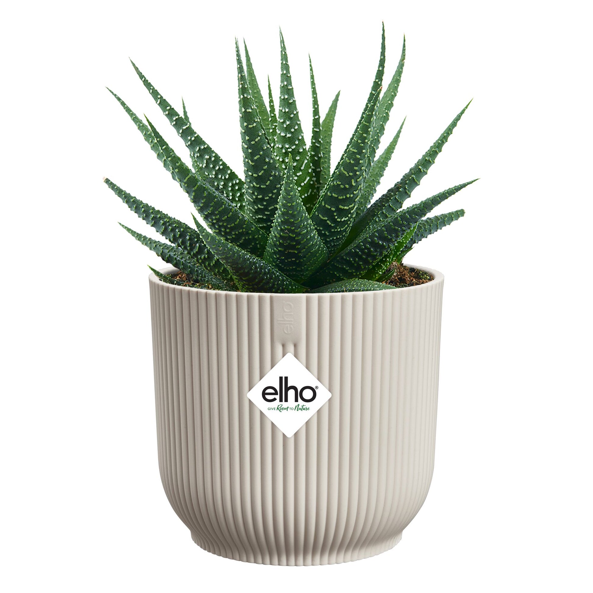 Elho Bloempot Vibes fold rond linnen wit -  - Bakker