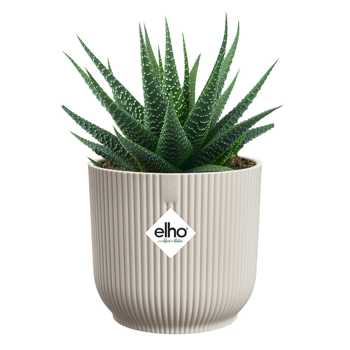 Elho Bloempot Vibes fold rond linnen wit -  - Bakker