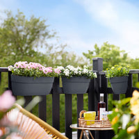  - Balkonbak Vibia campana easy hanger large antraciet - Bloem- en plantenbakken