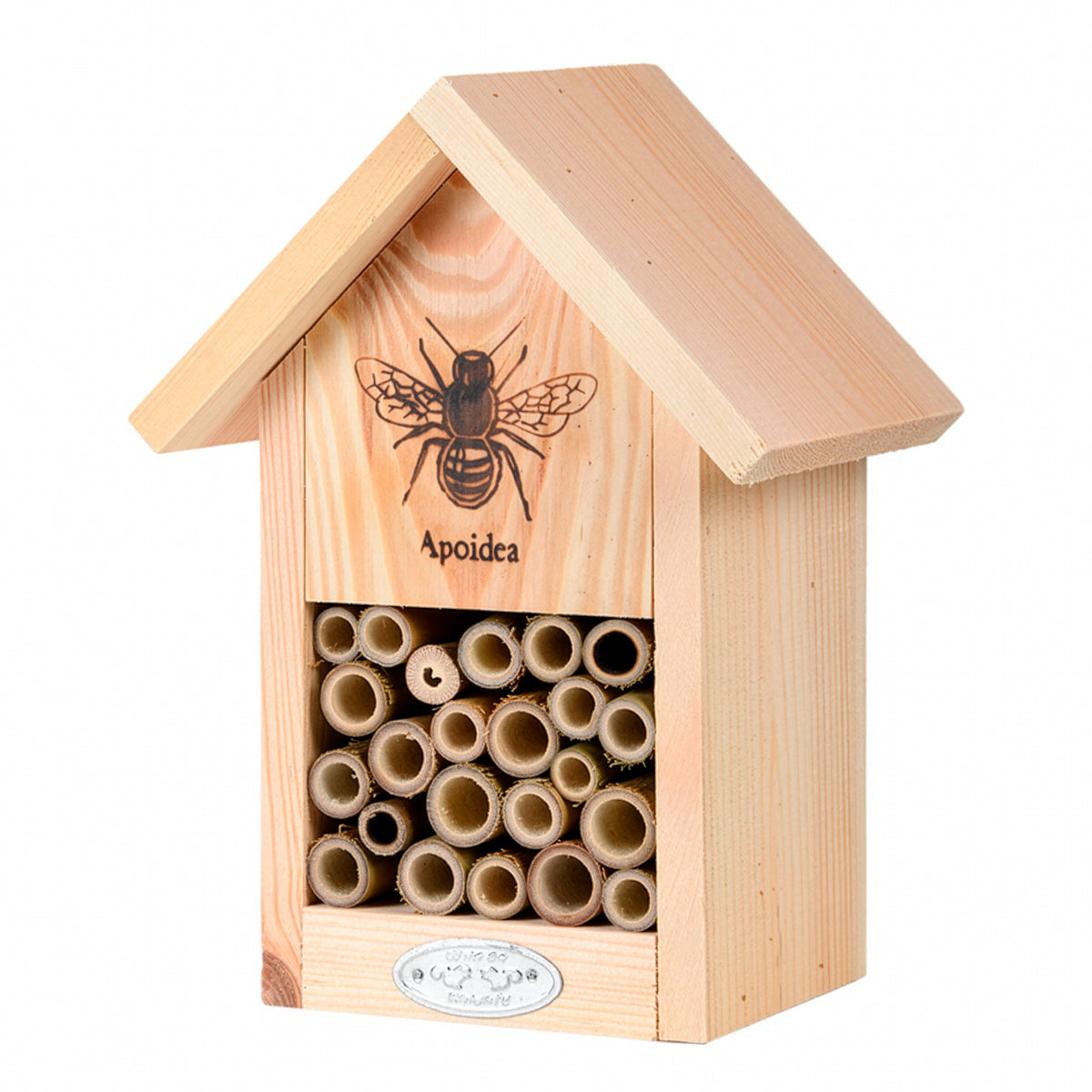 Schuilplaats voor bijen in natuurlijk hout