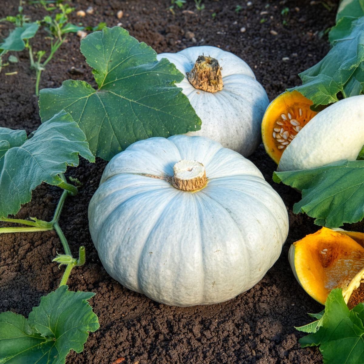 Cucurbita maxima Bleu de Hongrie - Pompoen Bleu de Hongrie - Pompoenzaden