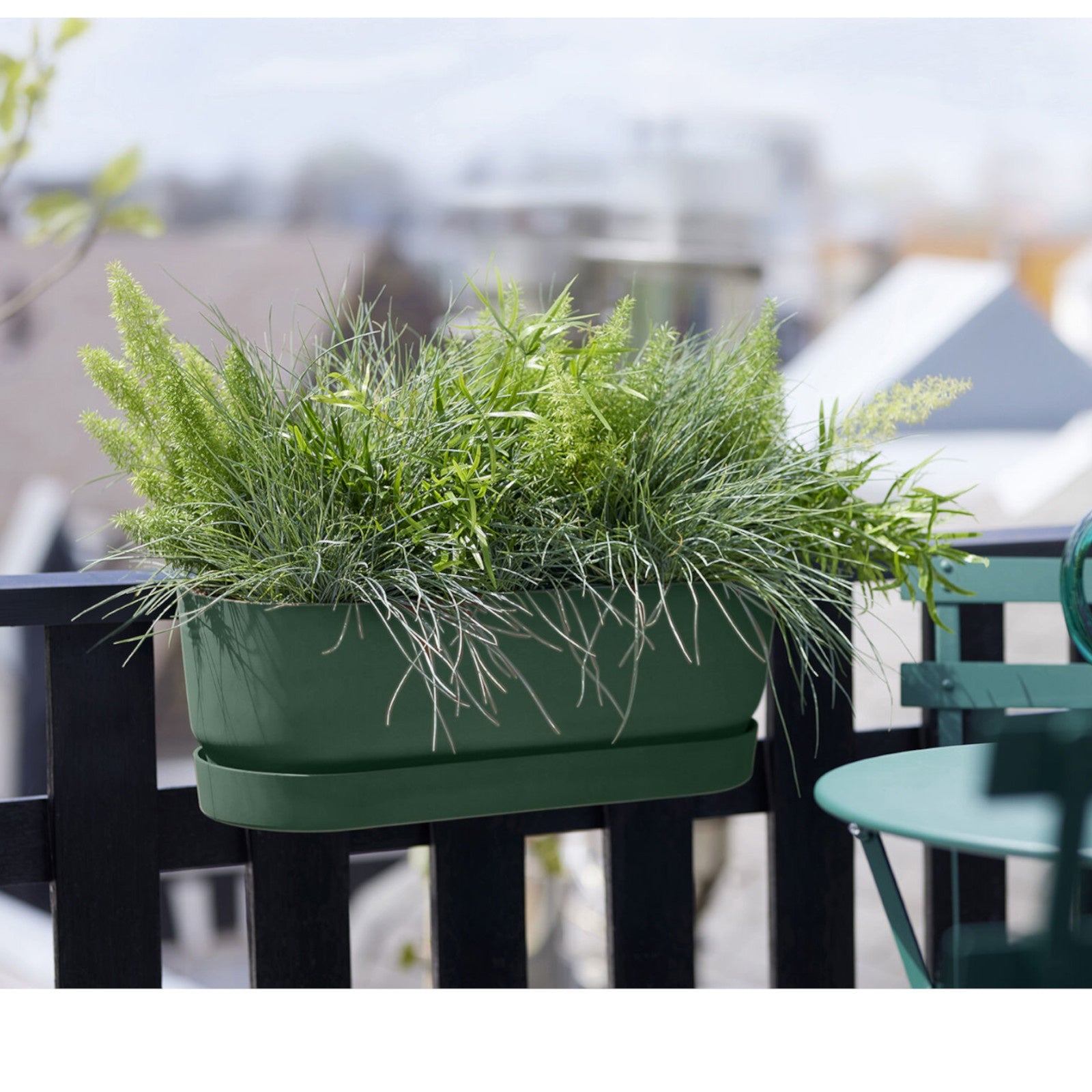 Elho balconette Greenville easy balcony Bladgroen