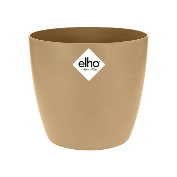 Elho Bloempot Brussels rond -  koekjesbruin - Bakker