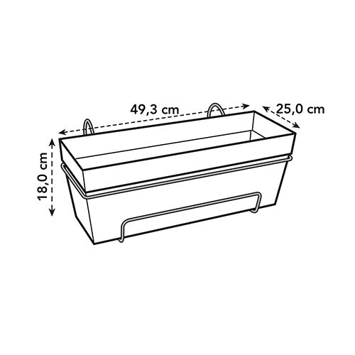 Elho Balkonbak Loft Urban all-in rechthoekig - antraciet - 4