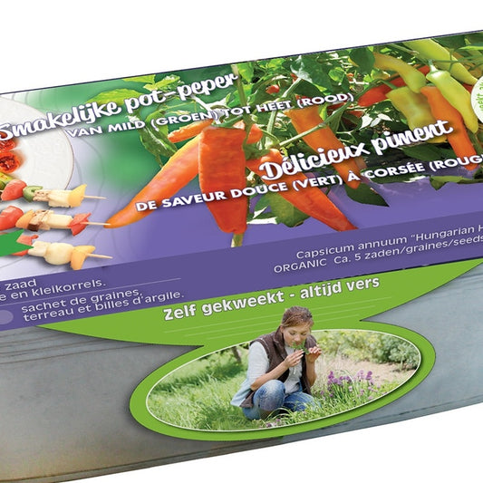 Zinken teil Hete Peper Hot Wax BIO - Capsicum annuum - Moestuin