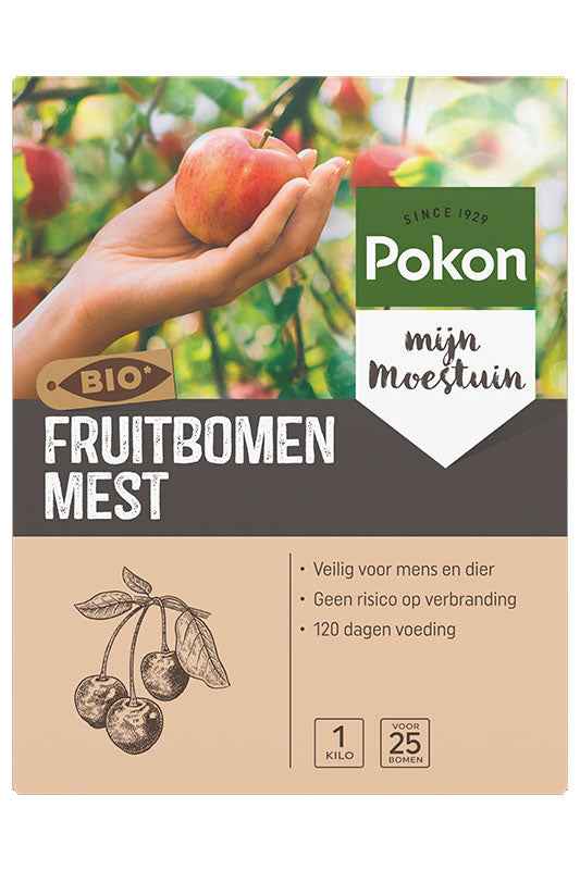 Fruitbomenmest - Biologisch 1 kg - Pokon - 1x zak (1 kg) - Biologische plantenvoeding - undefined