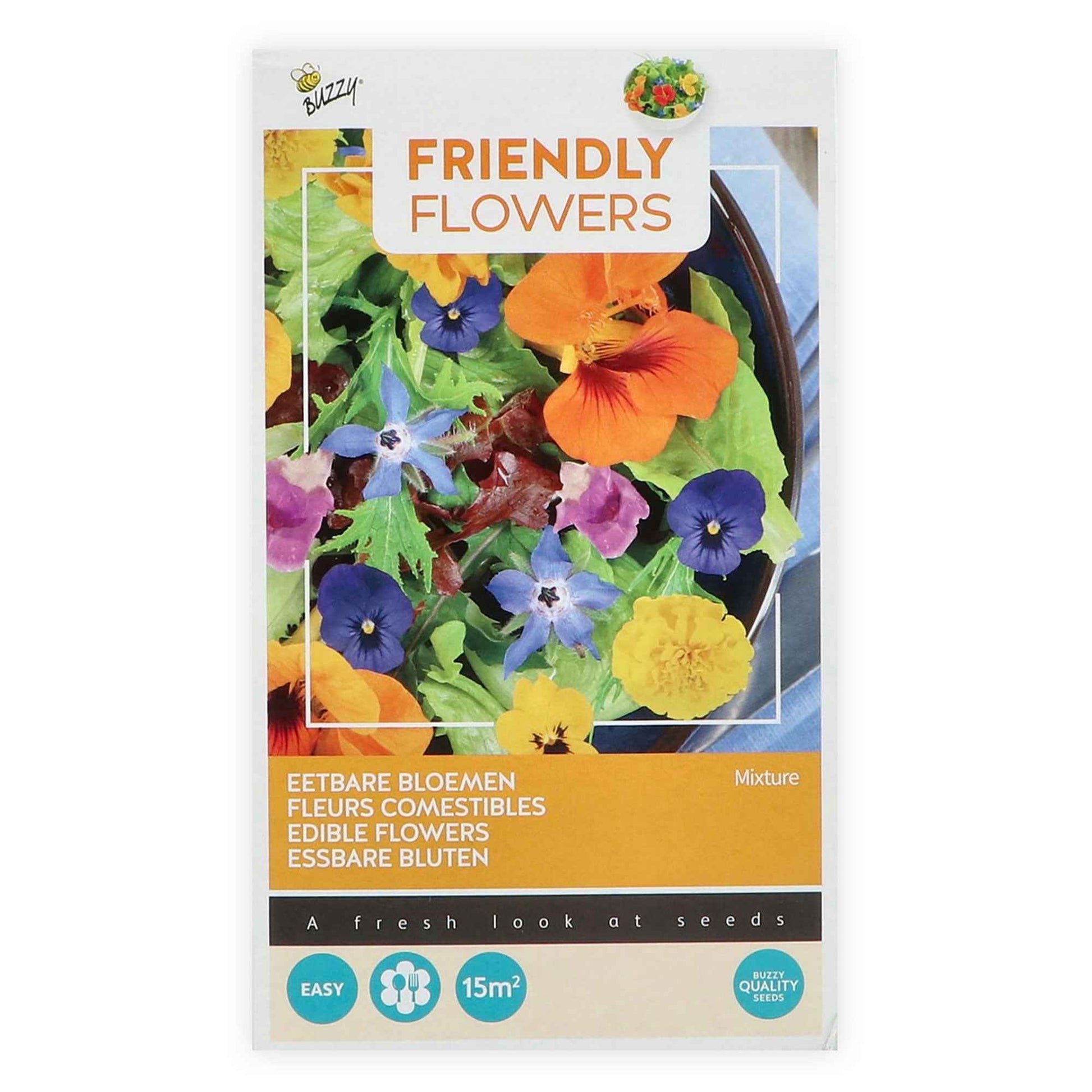 Eetbare bloemen - Friendly Flowers Mix incl. granulaat - Bloemzaden - Bloemenmix
