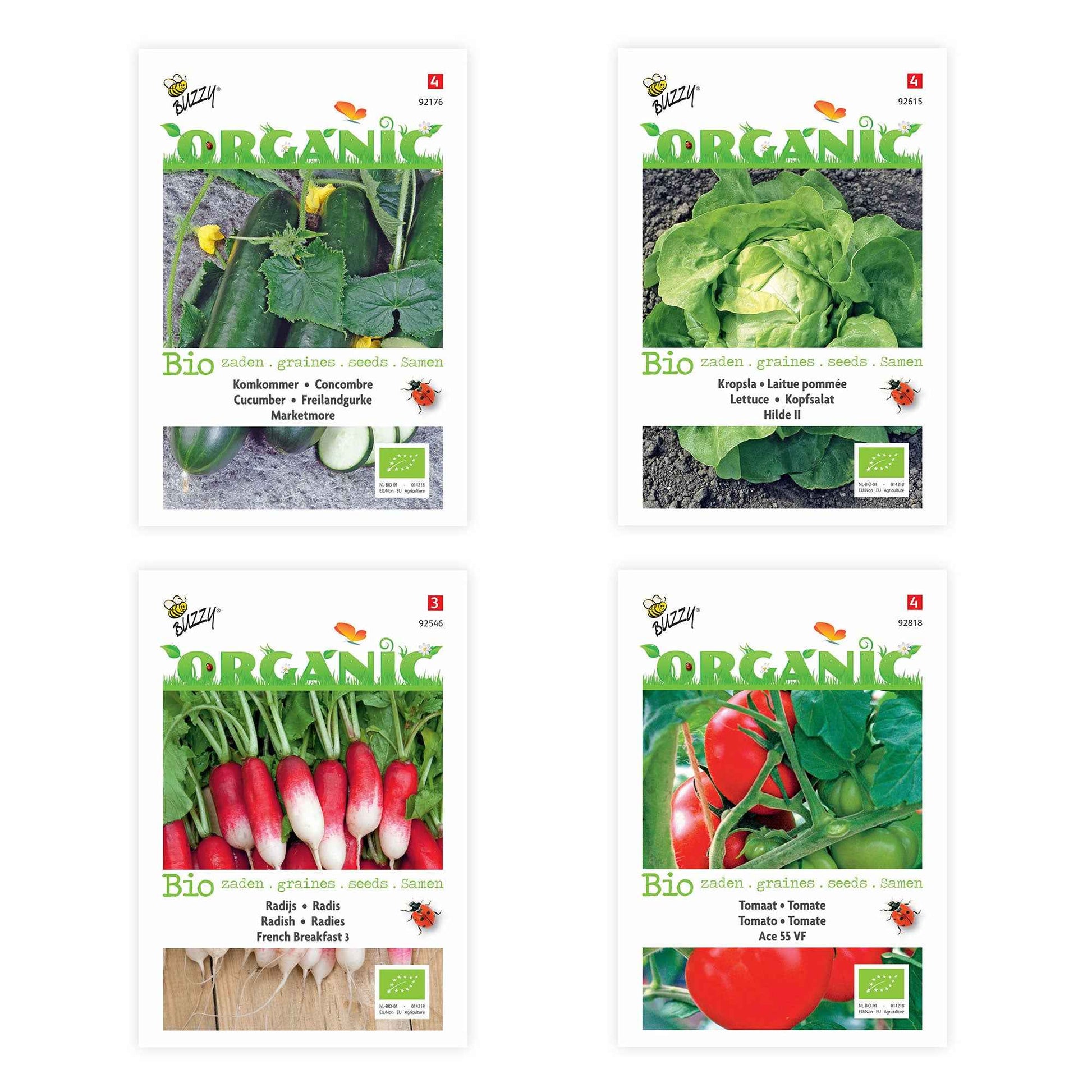 Voorjaarsgroenten pakket Verfrissende Voorjaar - Biologisch - Groentezaden - Groente