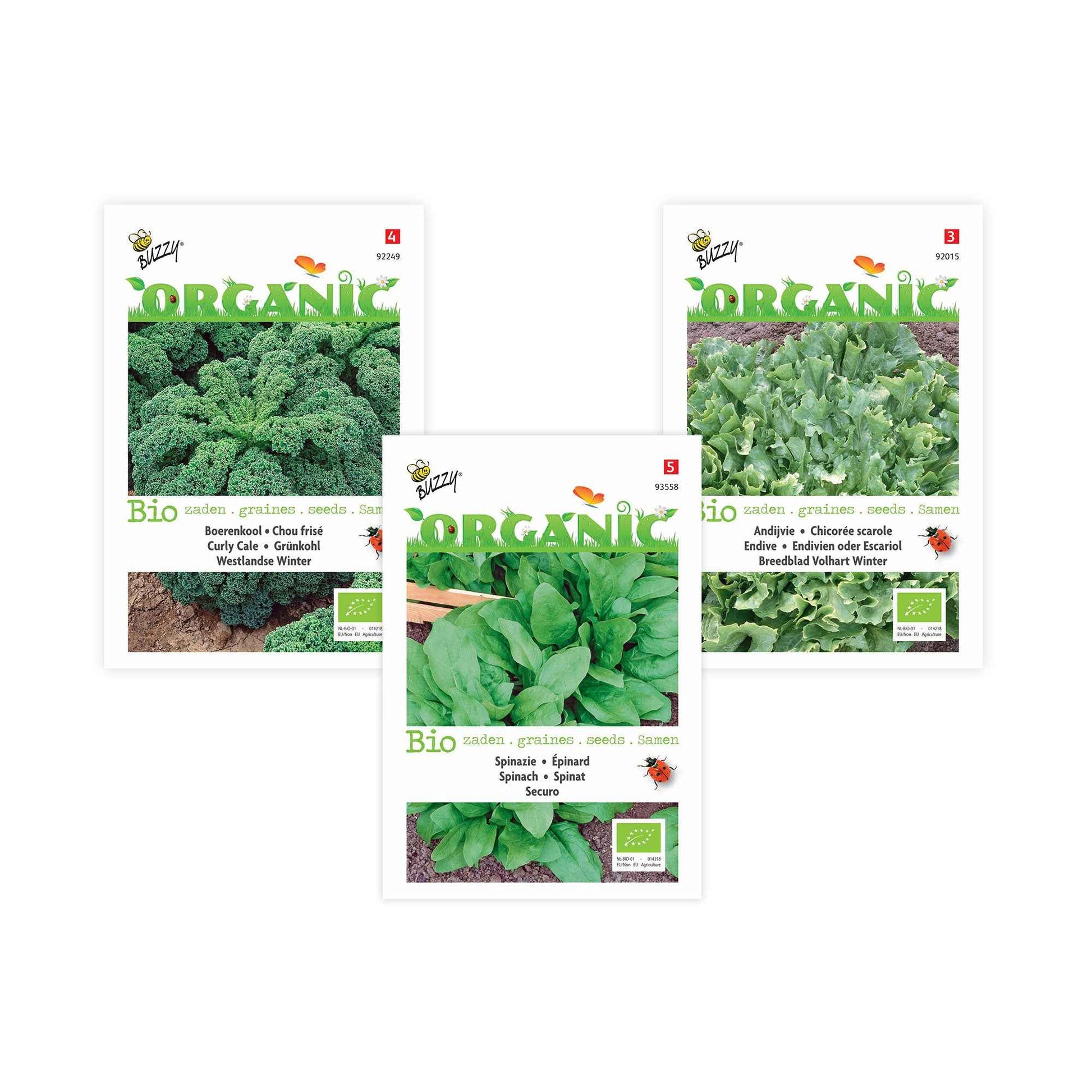Groene smoothie pakket Gloeiend Groen - Biologisch - Groentezaden - Biologische tuinplanten