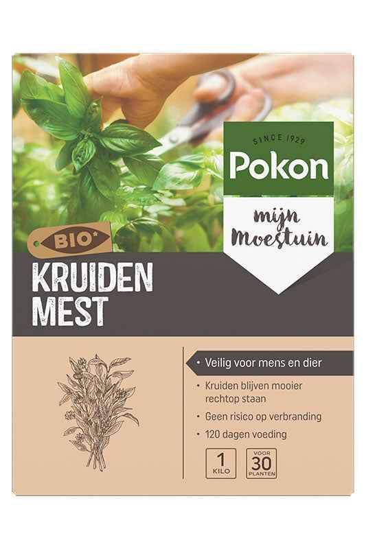 Meststof voor kruidenplanten - Biologisch 1 kg - Pokon - Biologische plantenvoeding