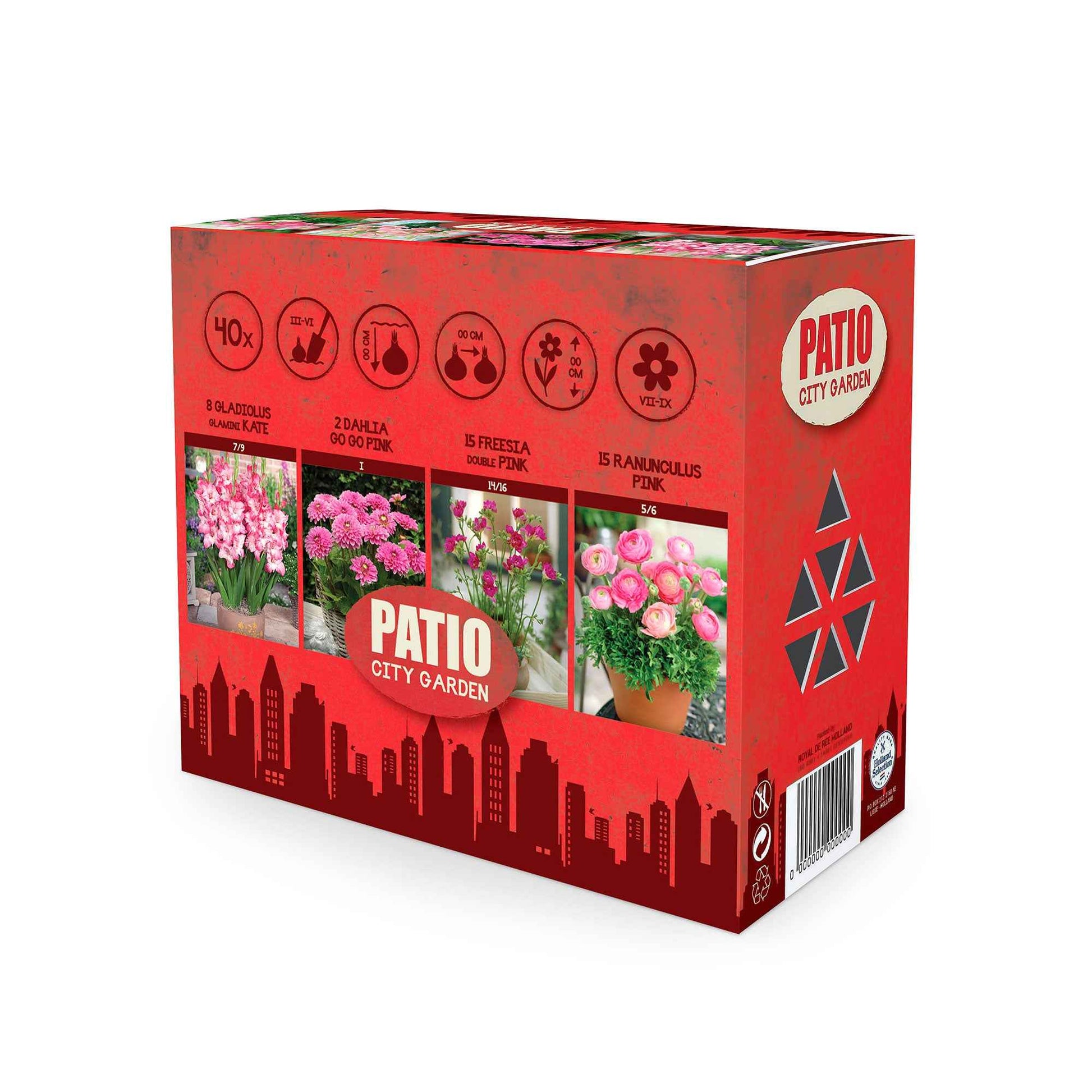 40x Bloembollen - Mix Patio City Garden Pink roze - Bloembollen