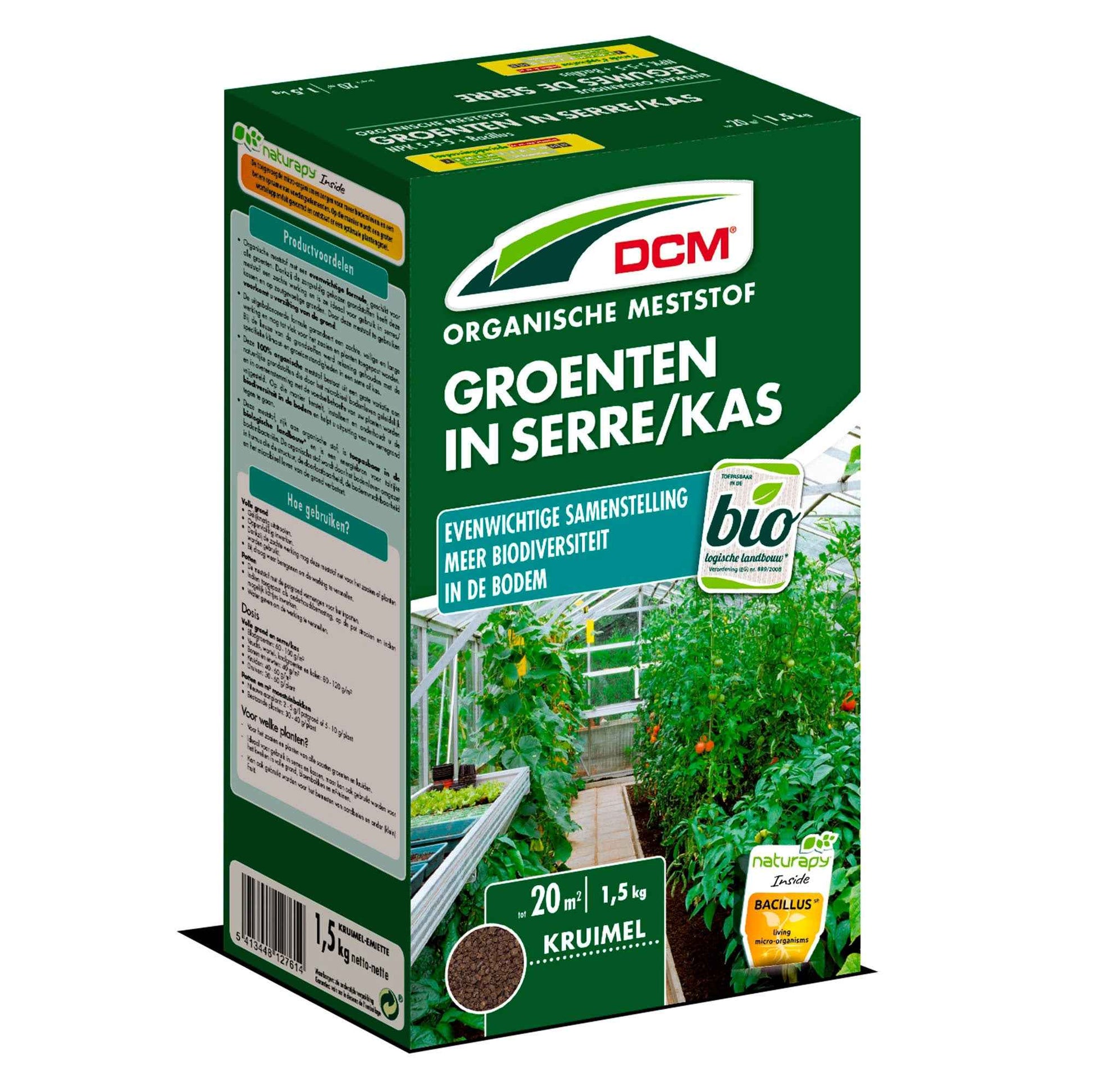 Plantenvoeding voor groenten in kas - Biologisch 1,5 kg - DCM - Biologische plantenvoeding