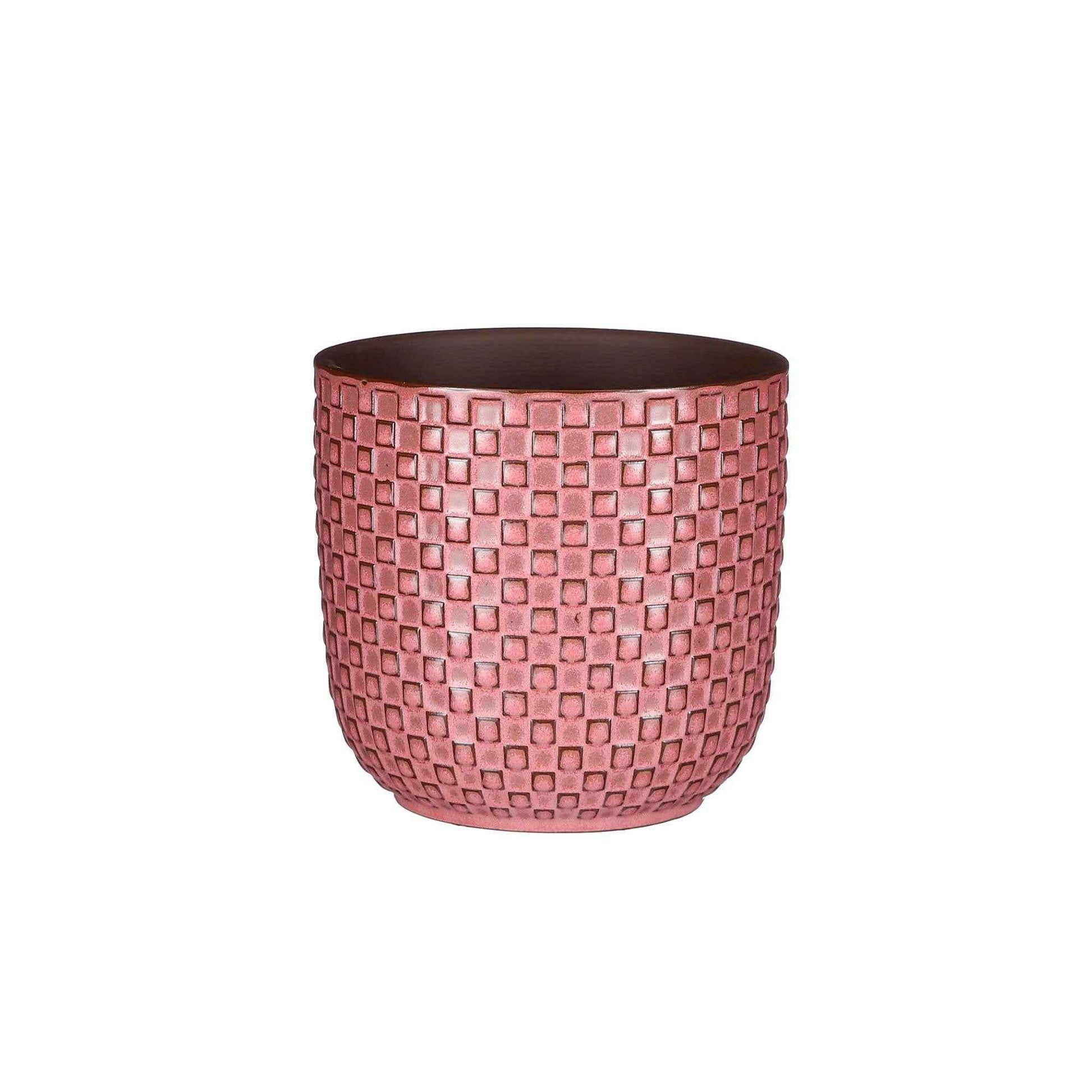 Mica bloempot rond Daan roze - Binnenpot - Formaat pot