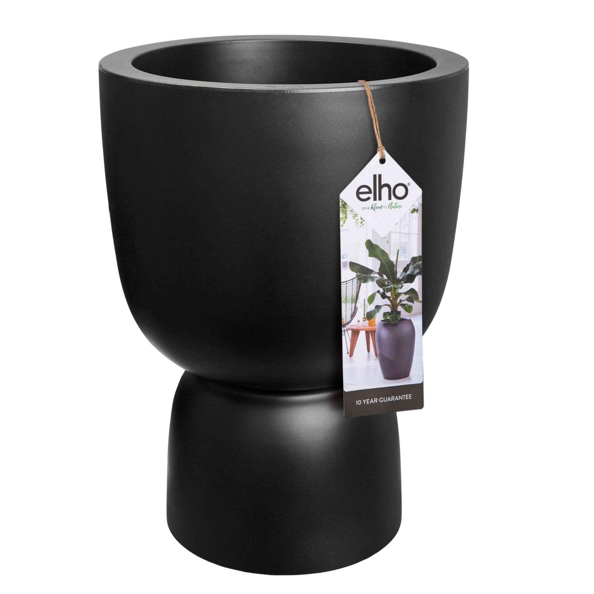Elho Pure Coupe - Binnen- en buitenpot Zwart - Formaat pot
